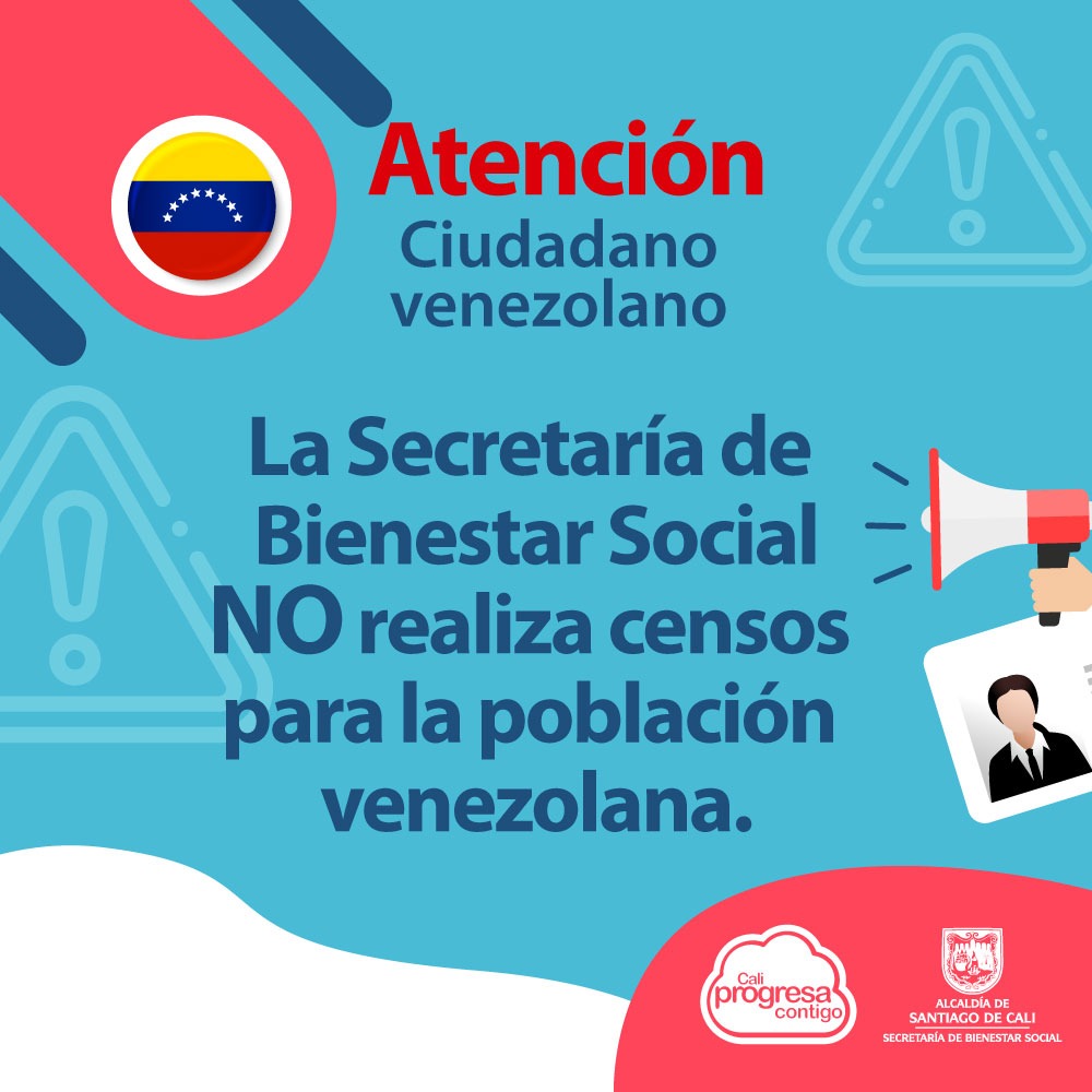 La Secretaría de Bienestar Social no realiza censo a la población venezolana
