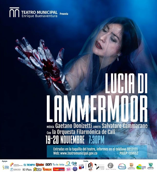 La ópera Lucia Di Lammermoor se presentará 19 y 20 de noviembre