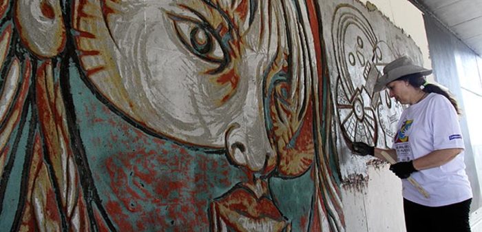 Artista argentina vuelve a la Bienal Internacional de Muralismo con Los Embera