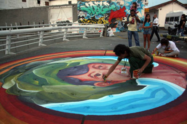 Jovita y otros hitos caleños, son parte de los muros coloridos por la Bienal de Muralismo