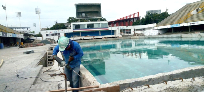 La reconstrucción de la piscina olímpica Hernando Botero O´byrne está en su fase final