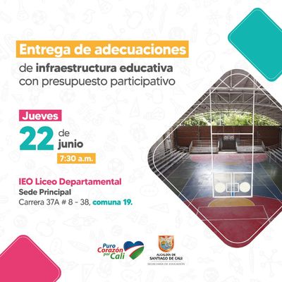 Entrega de adecuaciones de infraestructura educativa en la IEO Liceo Departamental
