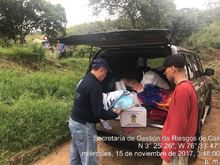 Comunidad afectada por deslizamientos recibieron asistencia humanitaria