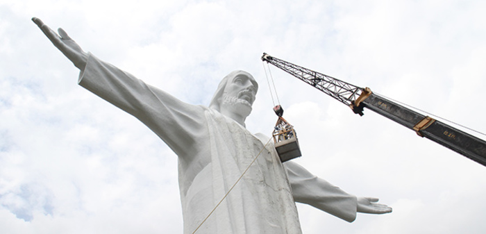 Monumento de Cristo Rey restaurado será entregado en una semana