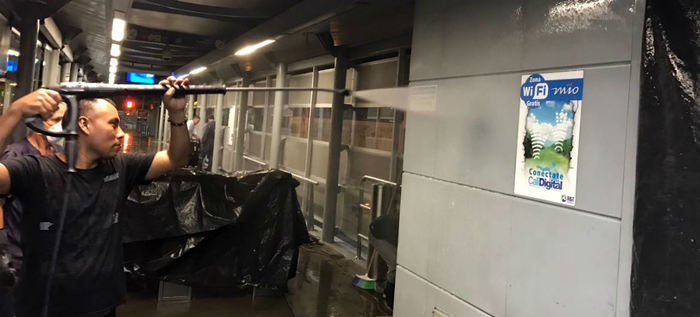 Durante el 2018 se han realizado tres ciclos de limpieza en las estaciones y terminales del MIO