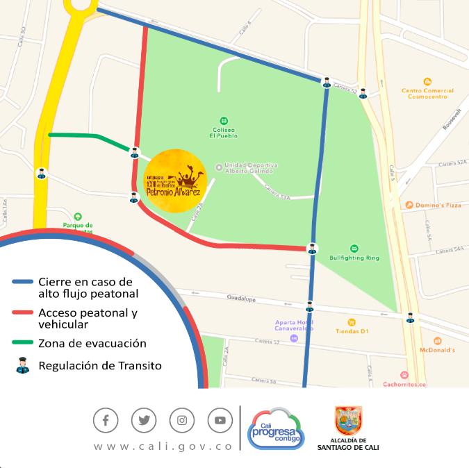 Conozca el plan de Movilidad durante el Festival Petronio Álvarez