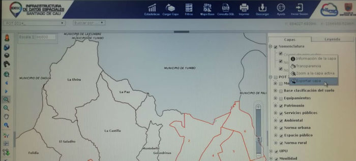 Para que pueda hacer sus propios mapas, la IDESC habilita la descarga de capas desde su geovisor