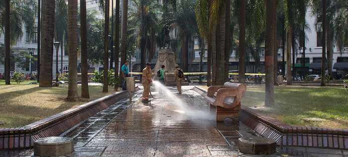 Plaza de Caycedo, lista para recibir a los turistas y ciudadanos