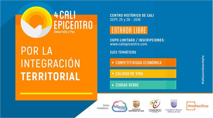 ¡Inscríbete ya!, haz parte de 'Cali Epicentro Desarrollo y Paz, por la integración territorial'