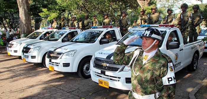 Alcaldía entregó equipo automotor al Batallón de Policía Militar No.3