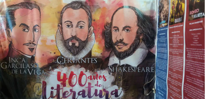 Conmemoran 400 años de la muerte de Shakespeare, Cervantes y Garcilaso de la Vega