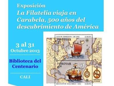 Exposición filatélica sobre el Descubrimiento, en la Biblioteca El Centenario
