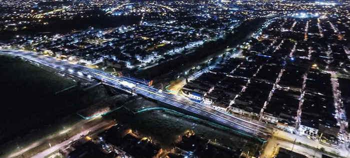 Más seguridad y mejor movilidad con la iluminación en LED de la prolongación de la avenida Ciudad de Cali