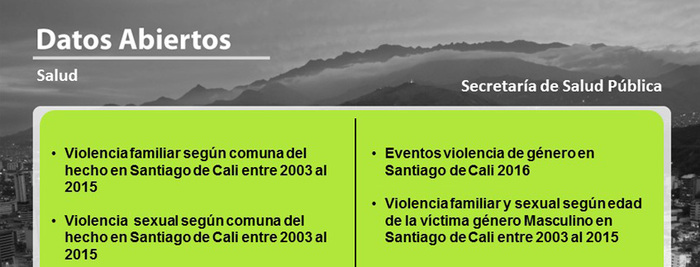 92 conjunto de Datos Abiertos ha publicado la Alcaldía de Santiago de Cali