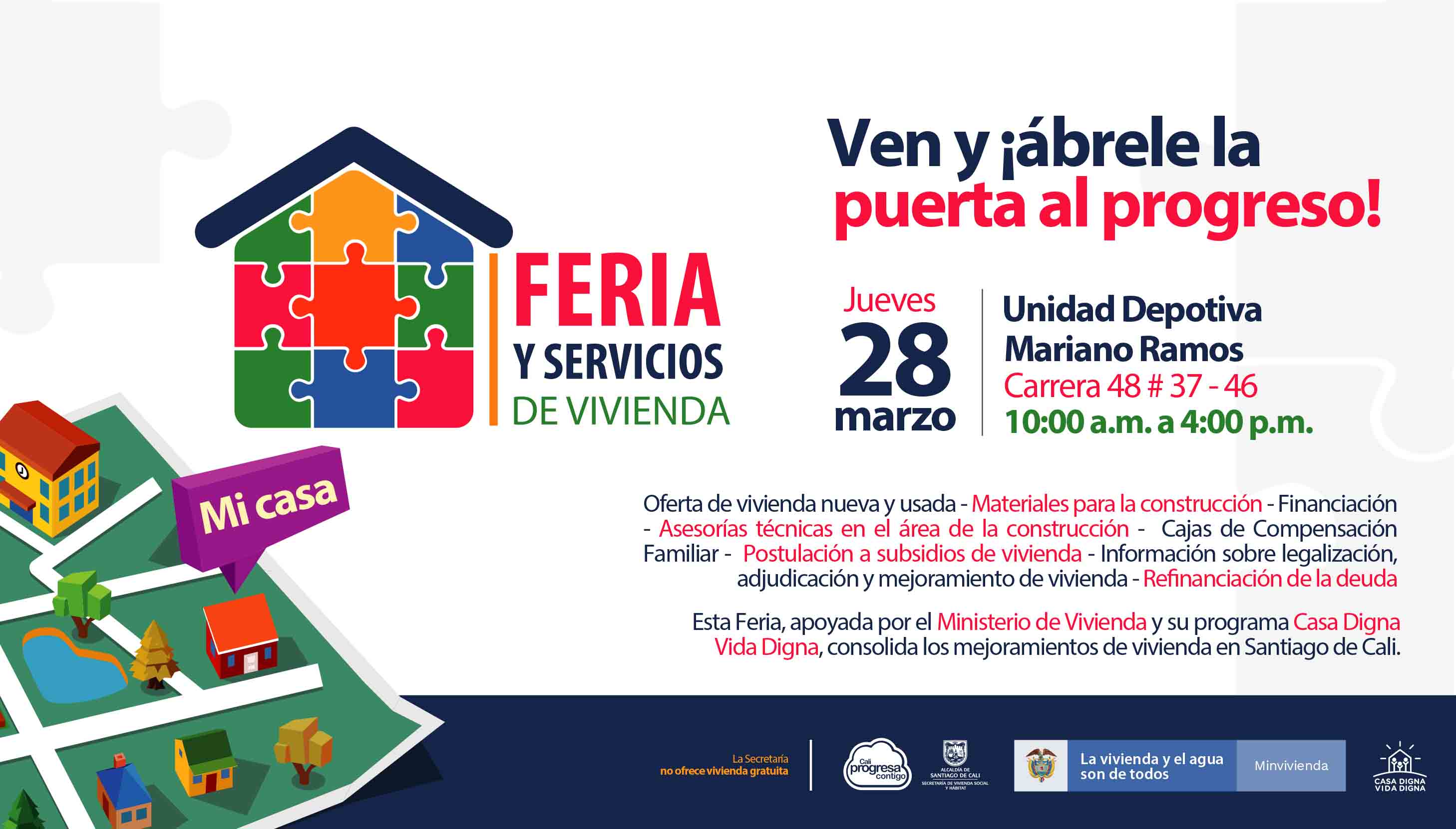 Séptima Feria y Servicios de Vivienda será el 28 de marzo 