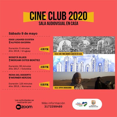 Cine club 2020 Sala Audiovisual en casa sábado 09 de mayo