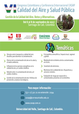 VI Congreso Colombiano y Conferencia Internacional CASAP: Calidad del Aire y Salud Pública