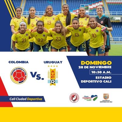 Selección Colombia femenina vs la selección femenina de Uruguay