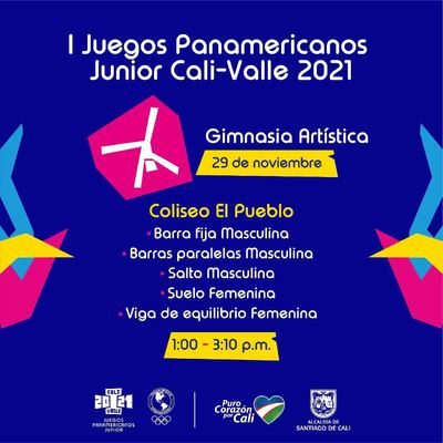 Gimnasia Artística Masculina y Femenina - I Juegos Panamericanos Junior Cali - Valle 2021