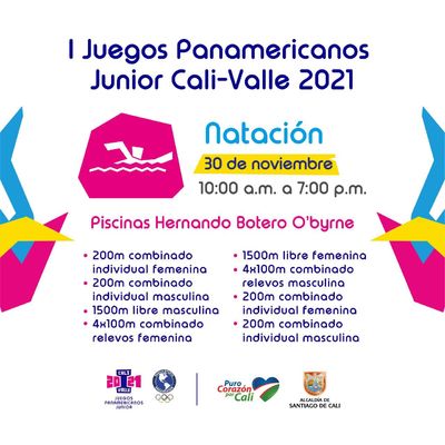 Natación Finales - I Juegos Panamericanos Junior Cali - Valle 2021