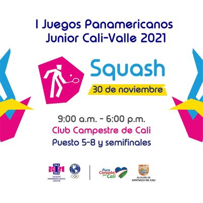 Squash todos - I Juegos Panamericanos Junior Cali - Valle 2021