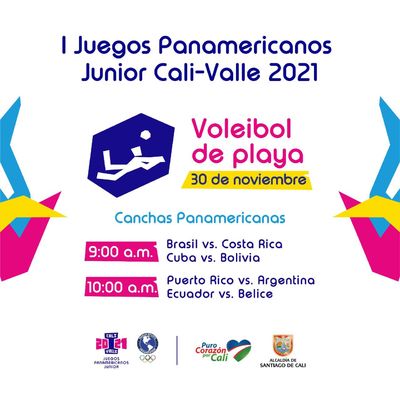 Voleibol de Playa todos - I Juegos Panamericanos Junior Cali - Valle 2021
