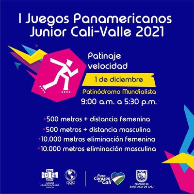 Patinaje de Velocidad todos - I Juegos Panamericanos Junior Cali - Valle 2021