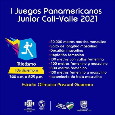 Atletismo todos - I Juegos Panamericanos Junior Cali - Valle 2021