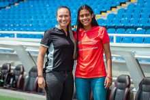 Jugadoras de la Selección Colombia motivan a finalistas de la Liga Femenina en Cali