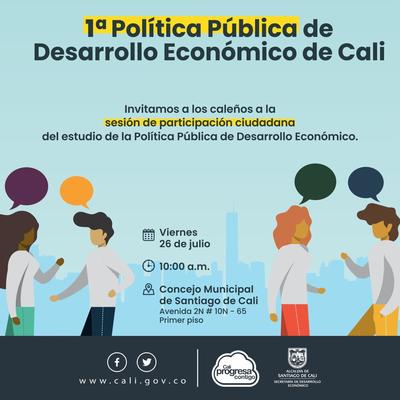 Sesión de participación ciudadana Política Pública de Desarrollo Económico