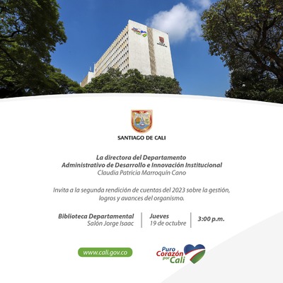 Segunda Rendición de Cuentas del Departamento Administrativo de Desarrollo e Innovación Institucional vigencia 2023 