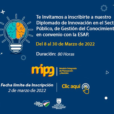 Alcaldía abrió convocatoria a Diplomado de Innovación en el sector público en alianza con la ESAP Valle