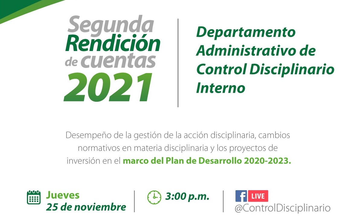Control Disciplinario Interno dará a conocer gestión 2021, el 25 de noviembre