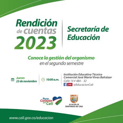 Segunda Rendición de cuentas de la Secretaría de Educación - Vigencia 2023