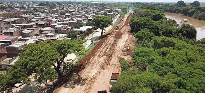 Avanzan obras de reforzamiento del dique Jarillón para proteger a la ciudad