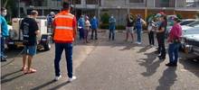 Desinfección solidaria por las calles del Morichal