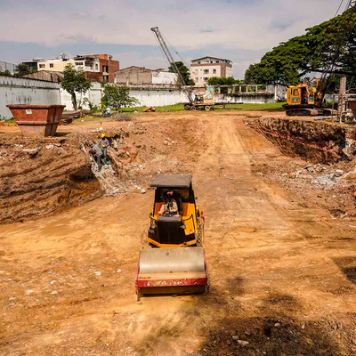 Obreros y maquinaria avanzan en la construcción del Parque Tecnológico de Innovación San Fernando