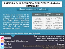 Taller de cartografía social - participación ciudadana comuna 22 - UPU 14