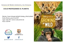 Semana del Medio Ambiente y los Océanos  CICLO PROTEGIENDO EL PLANETA Película: Crecer Salvajes de Keith Scholey y Mark Linfield Fecha: Martes, junio 6 de 2017 Lugar: Sala 218 – Centro Cultural de Cal