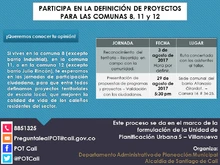 Recorrido de reconocimiento comunas 8, 11 y 12 - UPU 5