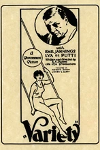 Muestra Cine Alemán. Festival Acá 2017 Película: Varieté de Ewald André Dupont Fecha: Viernes, agosto 24 de 2017 Lugar: Sala 218 – Centro Cultural de Cali Hora: 5:00 PM