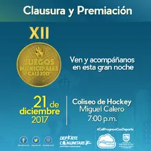 Clausura y Premiación Juegos Municipales 2017