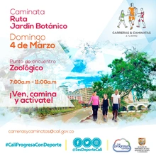 Caminata ruta Jardín Botánico