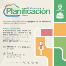 Presentación de propuestas de proyectos para comunas 4, 5, 7 y 8 - UPU 2 (Rendición de Cuentas)