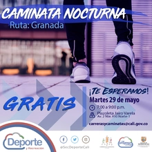 Caminata nocturna ruta Granada
