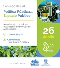 Mesa con actores estratégicos Política Pública de Espacio Público