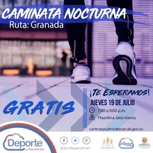 Caminata nocturna ruta Granada
