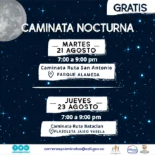 Caminata nocturna ruta Bataclán