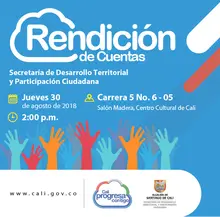 Rendición de cuentas Secretaría de Desarrollo Territorial y Participación Ciudadana