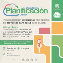 Presentación de propuestas preliminares de proyectos UPU Pance